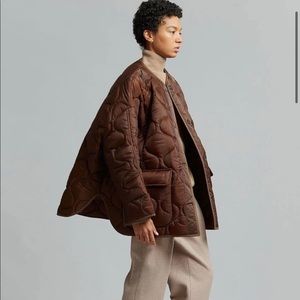 Brand new THE FRANKIE SHOP Teddy Quilted Jacket in Chocolate!!